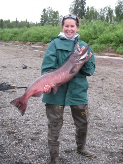 Jess lands a great king salmon!